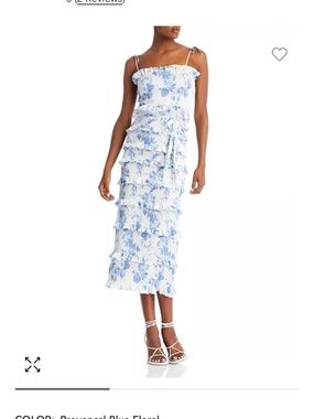 V. Chapman Lily Ruched & Ruffled Stretch Satin Midi Dress size 00